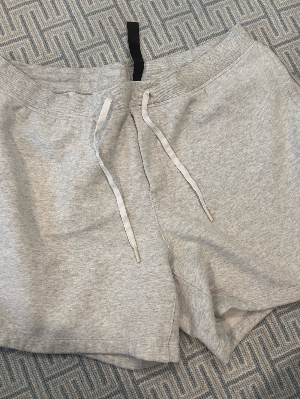 Lululemon Light Gray Drawstring Lounge Shorts